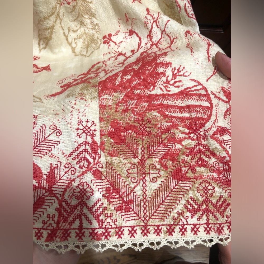 Sigrid Olsen Botanical Butterfly Jacket Sz M Toile Print Tunic Artsy Boho - Picture 11 of 14